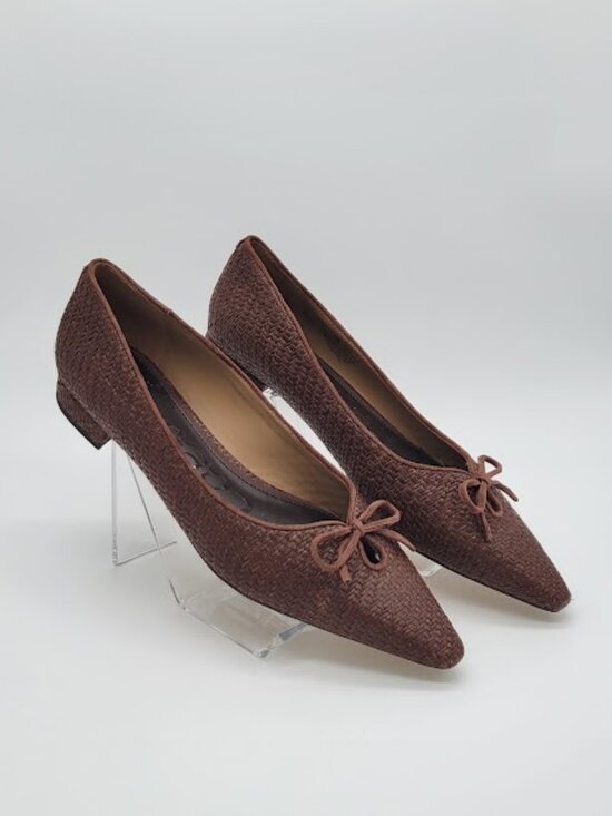 Sam Edelman Shoes - SAM EDELMAN Esmira Women’s Pointed Toe Flats Brown Bow Size 10 NWOB